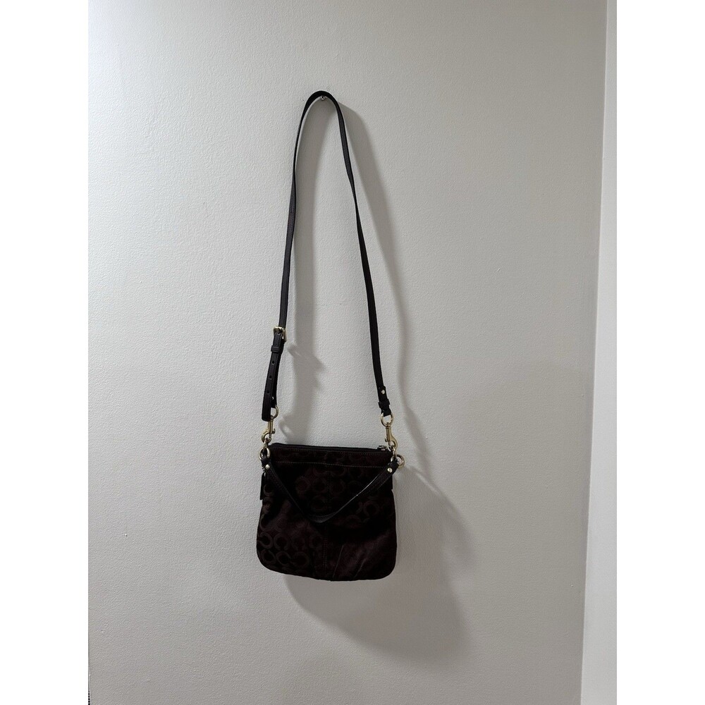 Coach Madison Med Dark Brown Crossbody Bag
